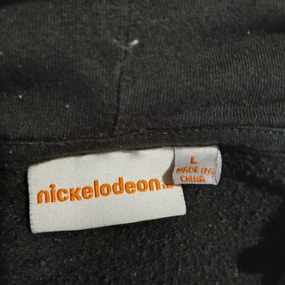 VTG Nickleodeon Rug Rats Large black hoodie Tommy Chuckie 90's large - Picture 2 of 12